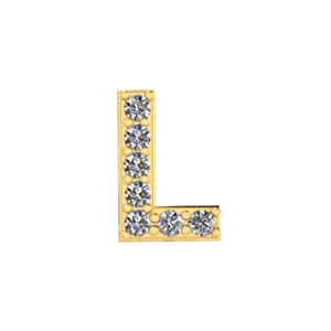 Charm Necklaces SG Fine Slider Pave Letter L Charm