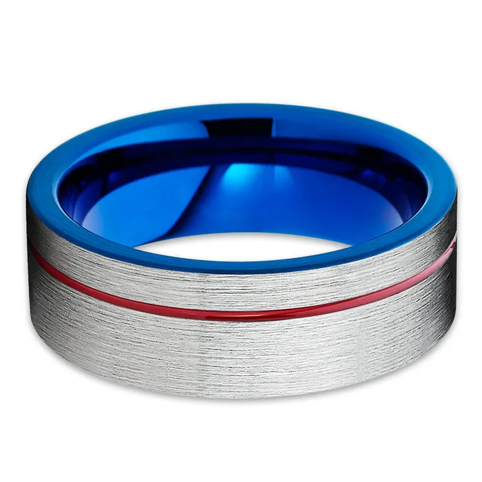 Clean Casting Jewelry Rings Tungsten Wedding Ring Red Wedding Ring Blue Tungsten Ring Engagement Ring