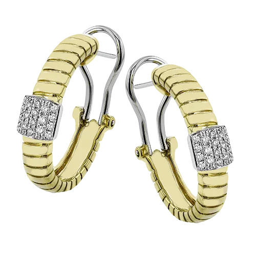 Earrings International Diamond Center Simon G le4614 Huggie Hoop Earrings in 18K Gold with Diamonds Earrings International Diamond Center Simon G le4614 Huggie Hoop Earrings in 18K Gold with Diamonds