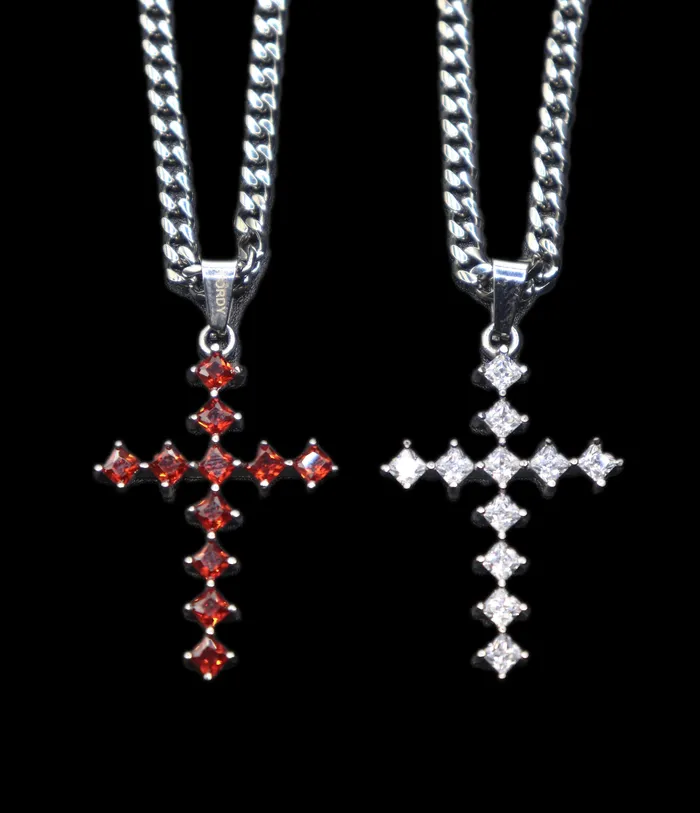 Fashion Jewelry by Yordy CZ Stones Cross Necklace Necklaces