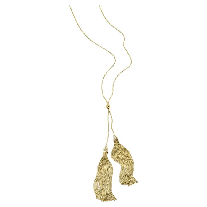 International Diamond Center Necklaces Silver Necklace with Tassels