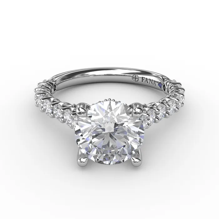 International Diamond Center Rings FANA Contemporary Diamond Solitaire Engagement Ring Setting With Hidden Halo International Diamond Center Rings FANA Contemporary Diamond Solitaire Engagement Ring Setting With Hidden Halo