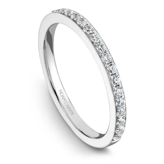 International Diamond Center Rings Noam Carver Yellow Gold Diamond Euro Shank Engagement Ring Setting with Princess Center Stone 028 CTW