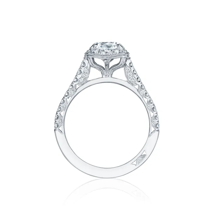 International Diamond Center Rings Tacori 18k White Gold Petite Crescent Round Diamond Engagement Ring Setting 055 CTW International Diamond Center Rings Tacori 18k White Gold Petite Crescent Round Diamond Engagement Ring Setting 055 CTW