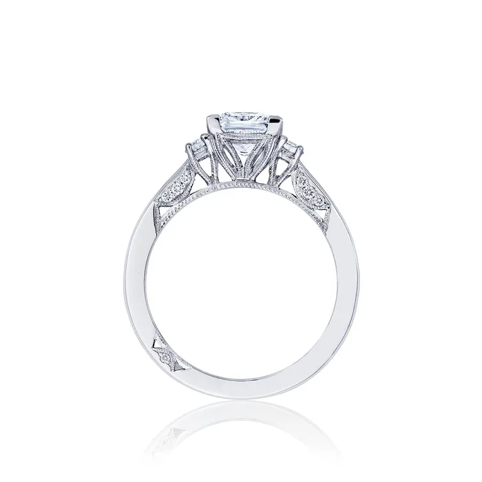 International Diamond Center Tacori 18k White Gold Simply Tacori Princess Diamond Engagement Ring Setting 028 CTW Rings International Diamond Center Tacori 18k White Gold Simply Tacori Princess Diamond Engagement Ring Setting 028 CTW Rings