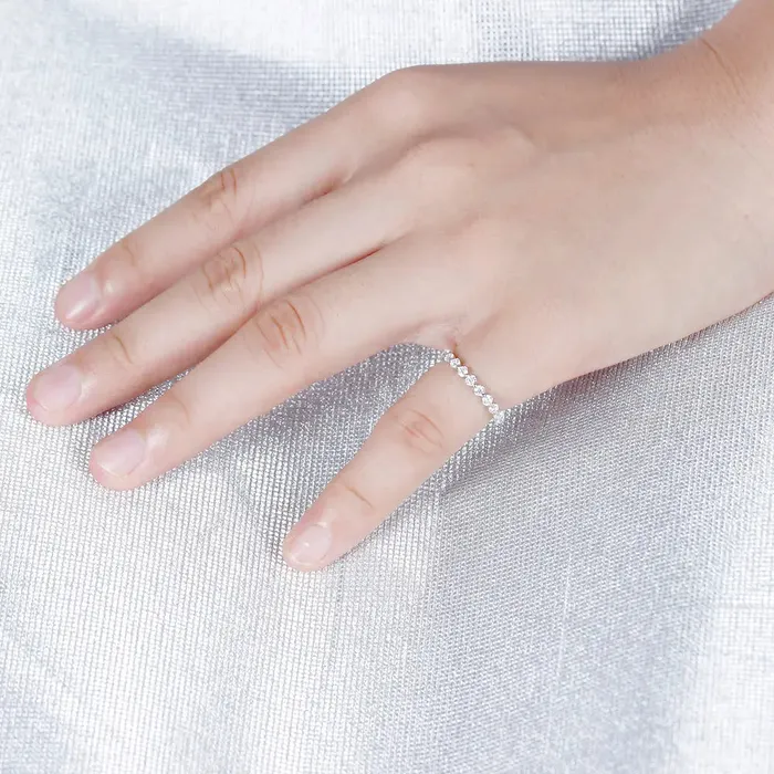 Luxus Moissanite Rings Jewelry Rings 14k White Gold Eternity Ring Moissanite 1ct Total