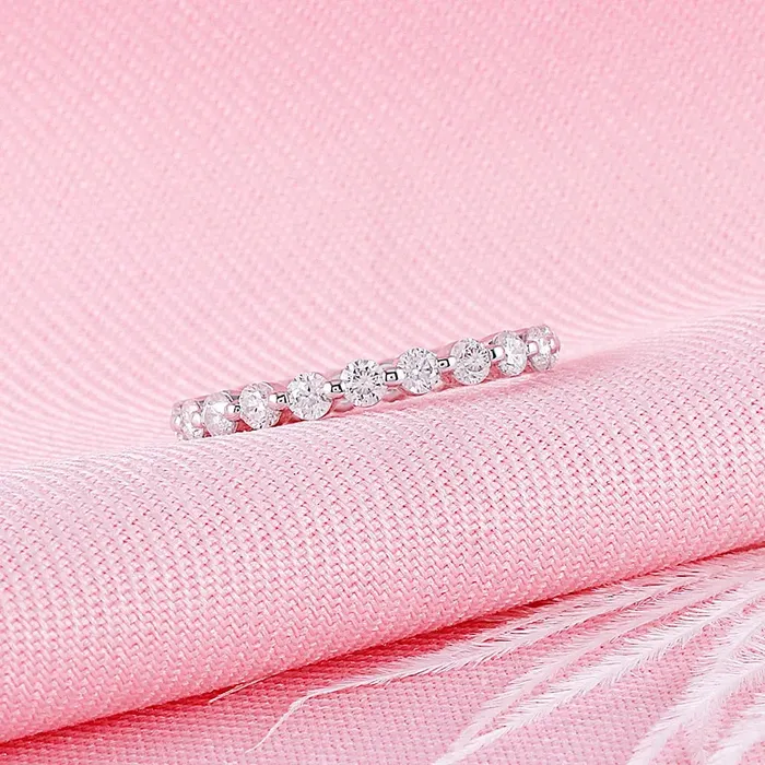 Luxus Moissanite Rings Jewelry Rings 14k White Gold Eternity Ring Moissanite 1ct Total