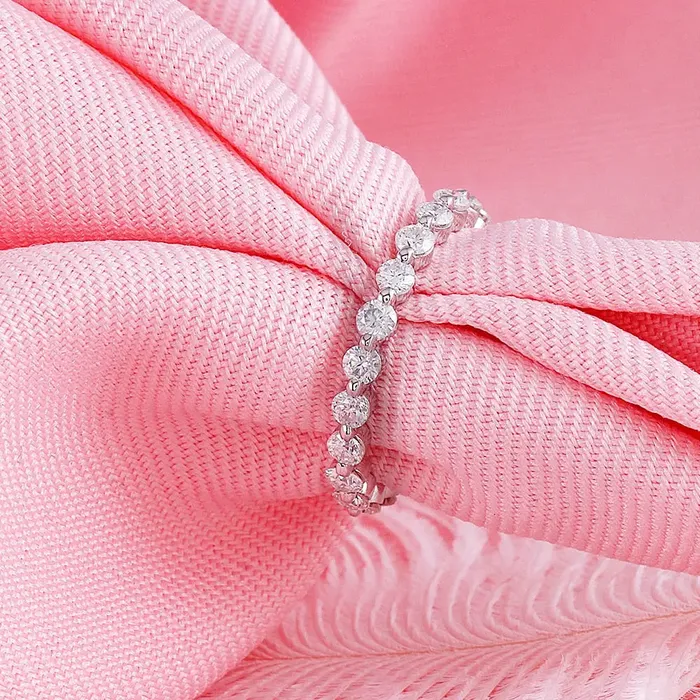 Luxus Moissanite Rings Jewelry Rings 14k White Gold Eternity Ring Moissanite 1ct Total