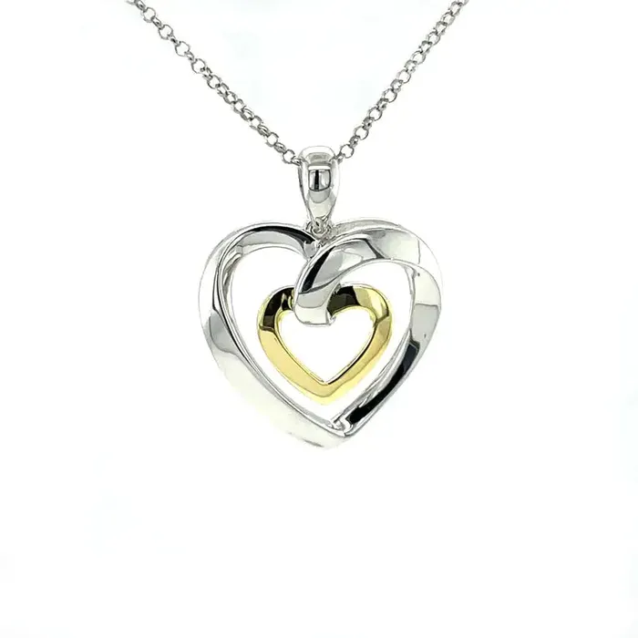 Necklaces Luxus Moissanite GOLD PLATED SILVER LOVE HEART PENDANT WNO STONES AND POETRY CARD Necklaces Luxus Moissanite GOLD PLATED SILVER LOVE HEART PENDANT WNO STONES AND POETRY CARD