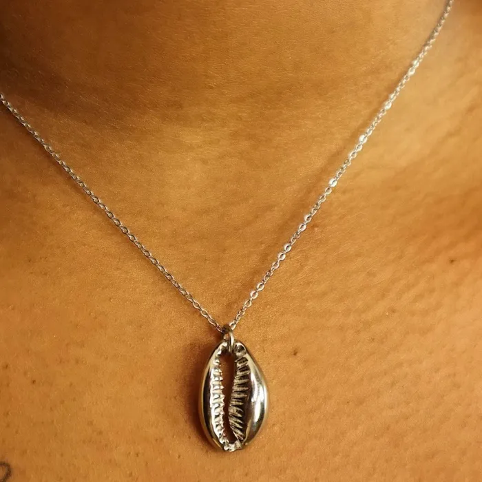 Omo Lola Necklaces Diarra Cowrie shell 18ct Gold Plated Stainless Steel Necklace