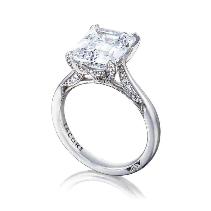 Rings International Diamond Center Tacori Platinum RoyalT Engagement Ring Setting 022 CTW Rings International Diamond Center Tacori Platinum RoyalT Engagement Ring Setting 022 CTW