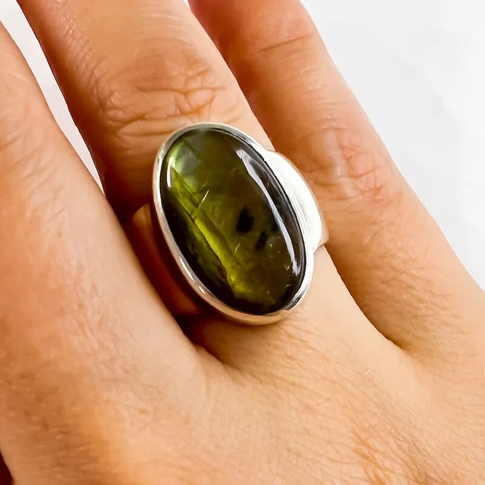 Rings Magic Crystals Labradorite Sterling 925 Silver Ring