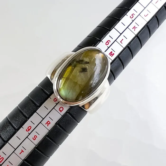 Rings Magic Crystals Labradorite Sterling 925 Silver Ring