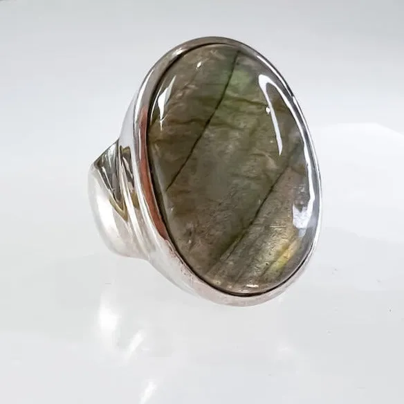 Rings Magic Crystals Labradorite Sterling 925 Silver Ring