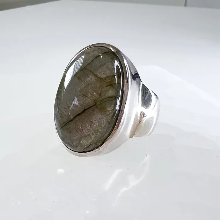 Rings Magic Crystals Labradorite Sterling 925 Silver Ring