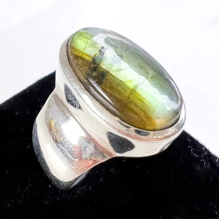 Rings Magic Crystals Labradorite Sterling 925 Silver Ring