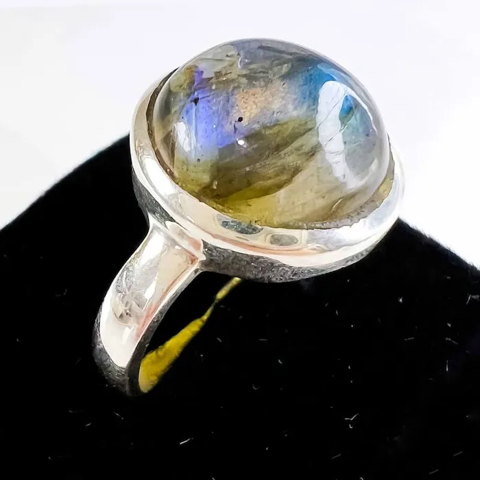 Rings Magic Crystals Labradorite Sterling 925 Silver Ring