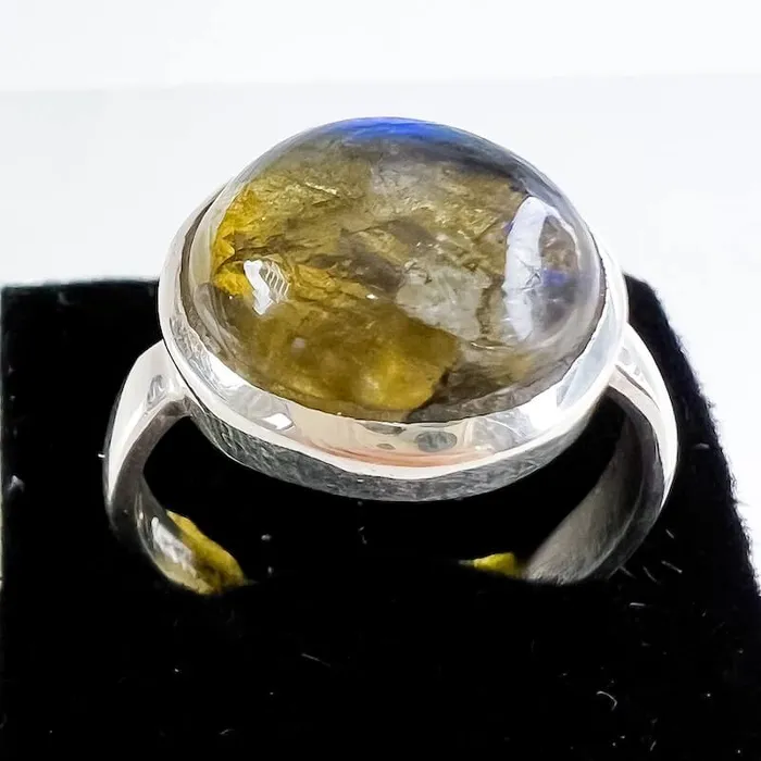 Rings Magic Crystals Labradorite Sterling 925 Silver Ring