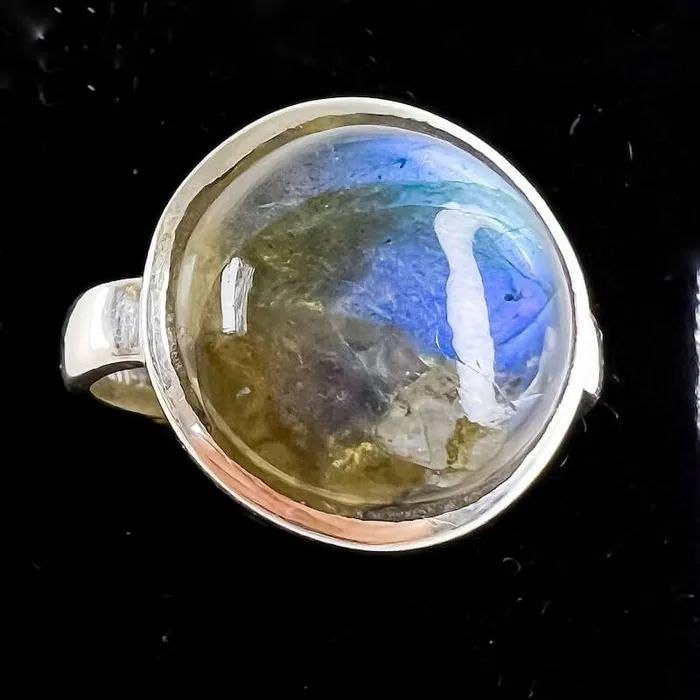 Rings Magic Crystals Labradorite Sterling 925 Silver Ring