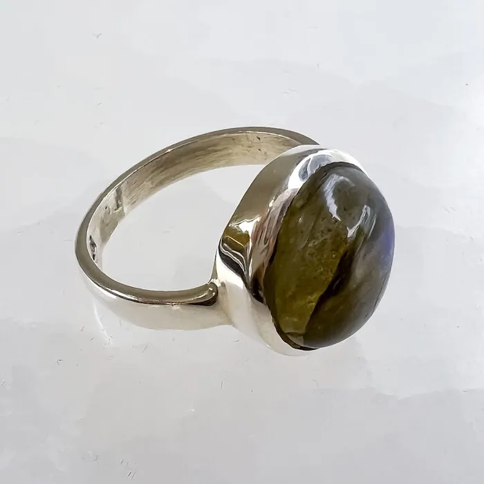 Rings Magic Crystals Labradorite Sterling 925 Silver Ring
