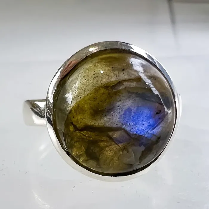 Rings Magic Crystals Labradorite Sterling 925 Silver Ring
