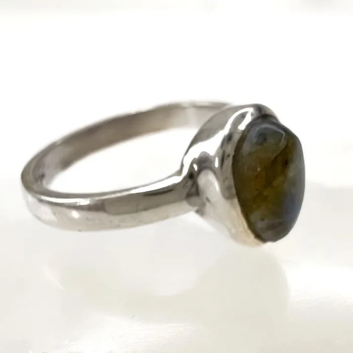 Rings Magic Crystals Labradorite Sterling 925 Silver Ring