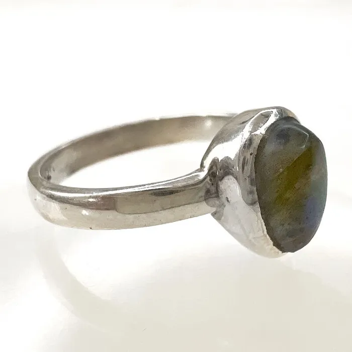 Rings Magic Crystals Labradorite Sterling 925 Silver Ring