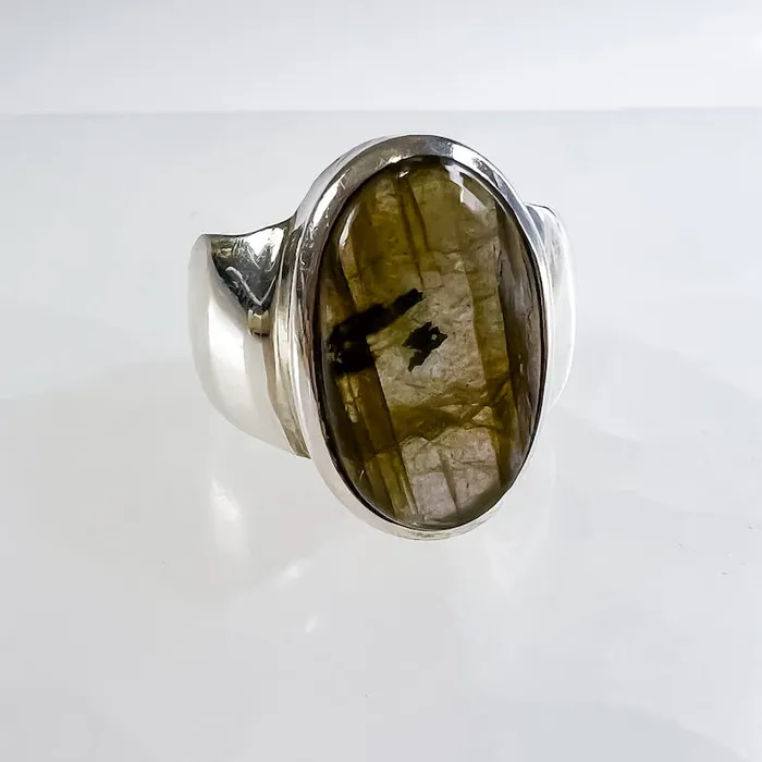 Rings Magic Crystals Labradorite Sterling 925 Silver Ring