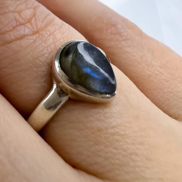 Rings Magic Crystals Labradorite Sterling 925 Silver Ring