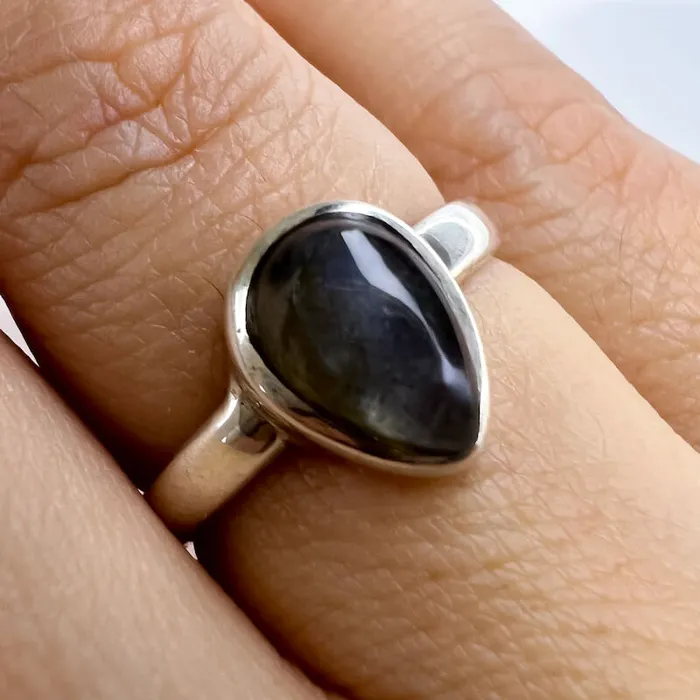 Rings Magic Crystals Labradorite Sterling 925 Silver Ring