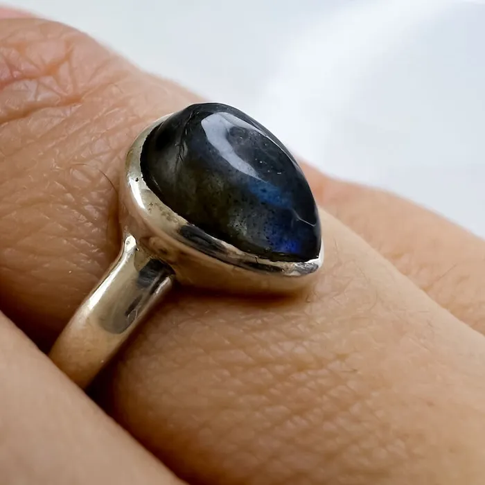 Rings Magic Crystals Labradorite Sterling 925 Silver Ring