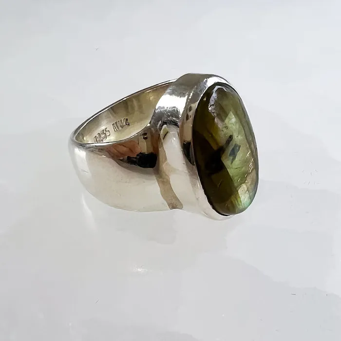 Rings Magic Crystals Labradorite Sterling 925 Silver Ring