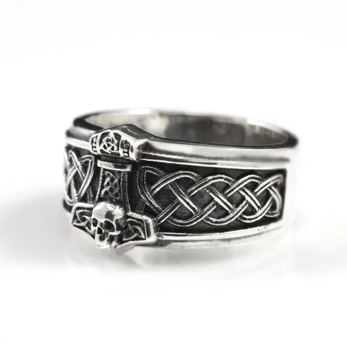 Rings Viking Ring Mjolnir Skull Valhalla Vikings
