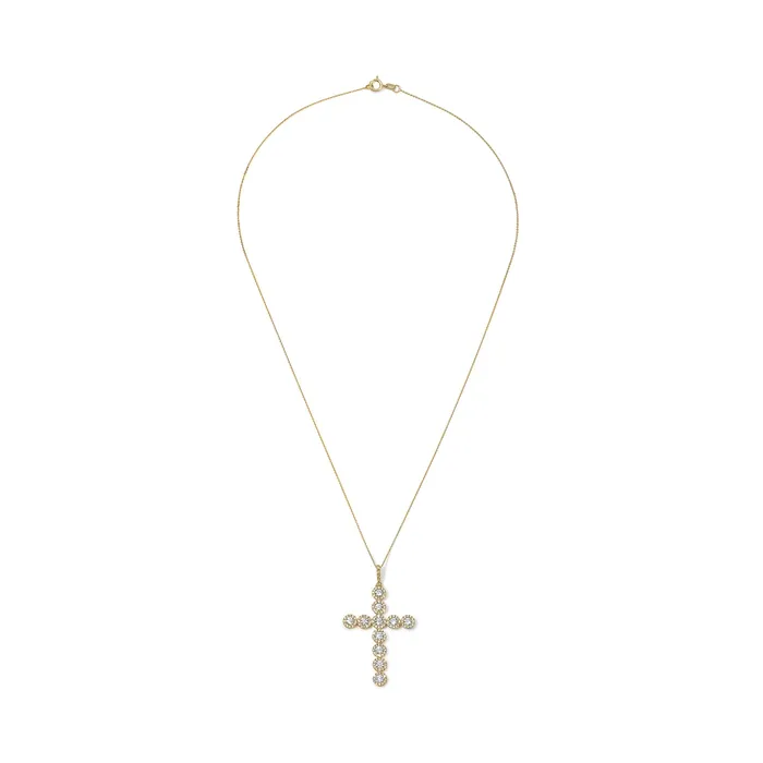 Round Diamond Cross Pendant SG Fine Necklaces
