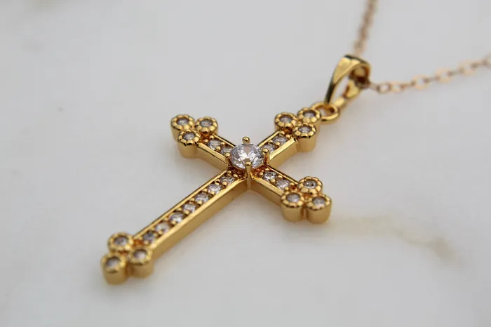 Royal Cross Necklace TheLittleCatholic Necklaces