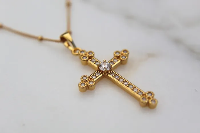 Royal Cross Necklace TheLittleCatholic Necklaces