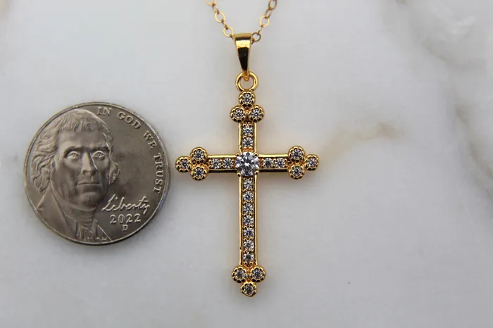 Royal Cross Necklace TheLittleCatholic Necklaces