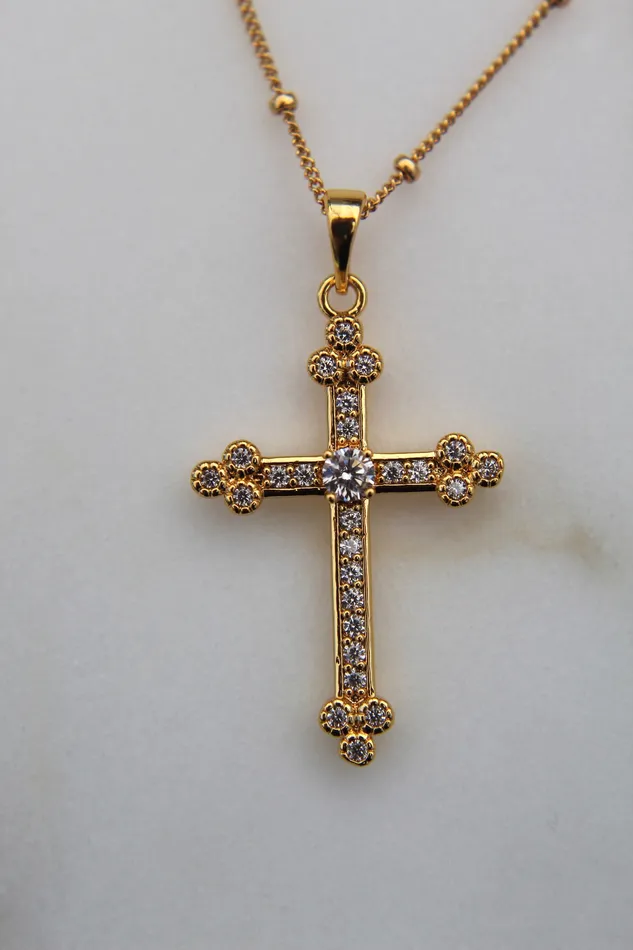 Royal Cross Necklace TheLittleCatholic Necklaces