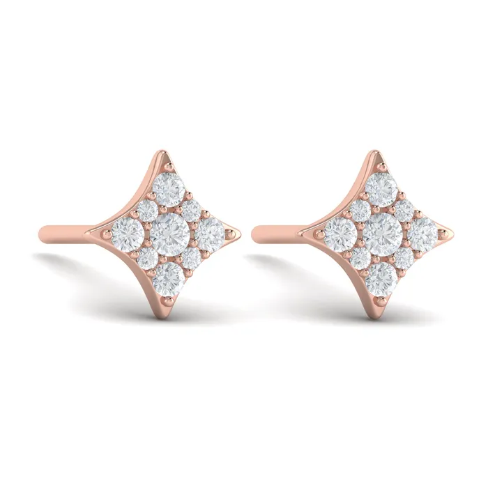 Shop IDC estore Earrings Vlora Estrella 14K Diamond Cluster Star Stud Earrings Diamond 029CTW