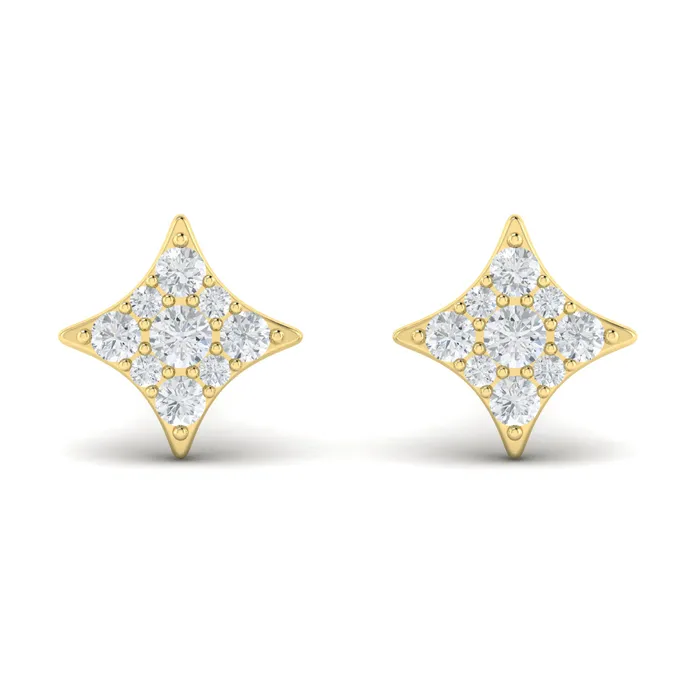 Shop IDC estore Earrings Vlora Estrella 14K Diamond Cluster Star Stud Earrings Diamond 029CTW