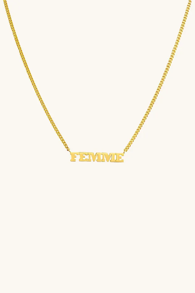 Sierra Winter Jewelry Necklaces Femme Script Necklace