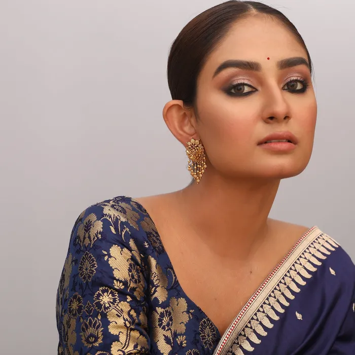 SILVER Earrings Swara Floral Frill Silver Drop Earrings