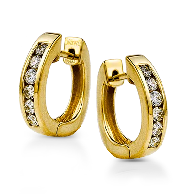 Simon G er152 Huggie Hoop Earrings in 18k Gold with Diamonds International Diamond Center Earrings Simon G er152 Huggie Hoop Earrings in 18k Gold with Diamonds International Diamond Center Earrings