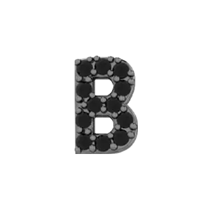 Slider Pave Letter B Charm SG Fine Charm Necklaces