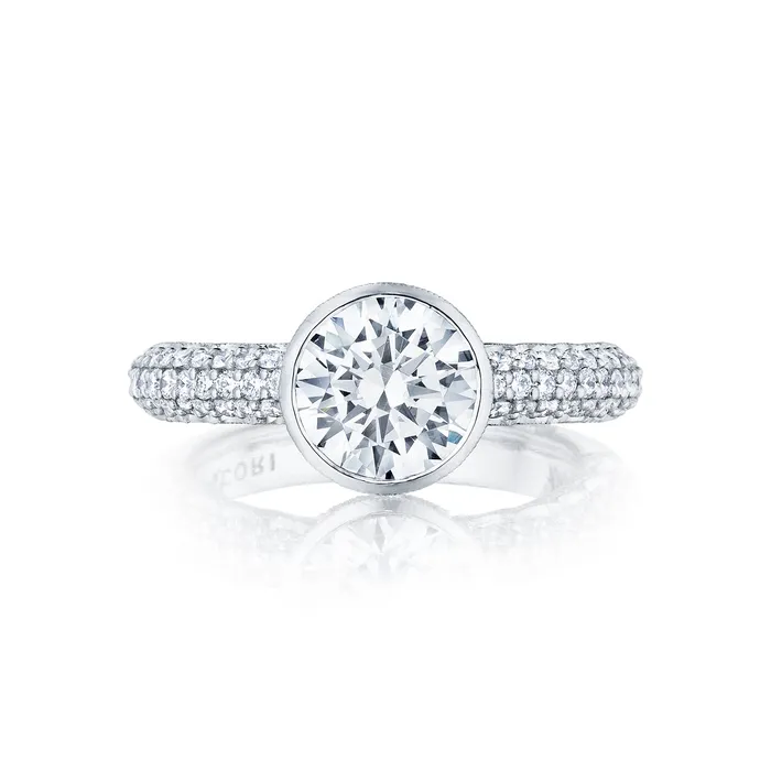 Tacori 18k White Gold Starlit Round Diamond Engagement Ring Setting 067 CTW International Diamond Center Rings Tacori 18k White Gold Starlit Round Diamond Engagement Ring Setting 067 CTW International Diamond Center Rings