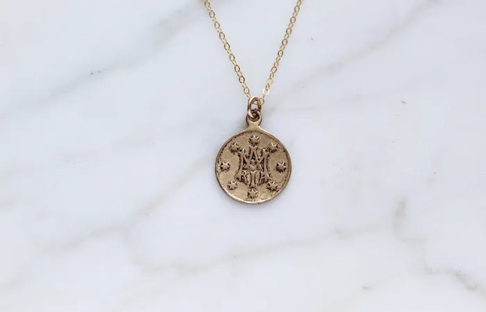 The Little Catholic Necklaces Maria Auspice necklace