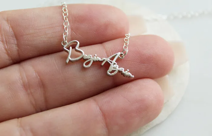 TheLittleCatholic Necklaces Begin Again necklace in Sterling Silver