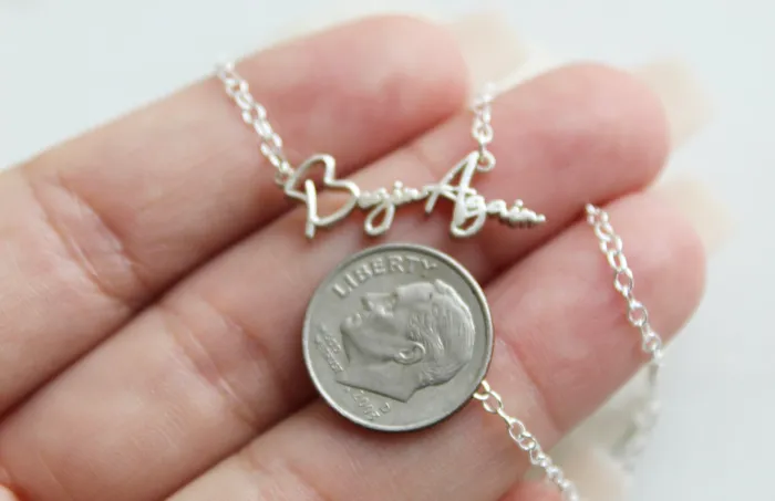 TheLittleCatholic Necklaces Begin Again necklace in Sterling Silver