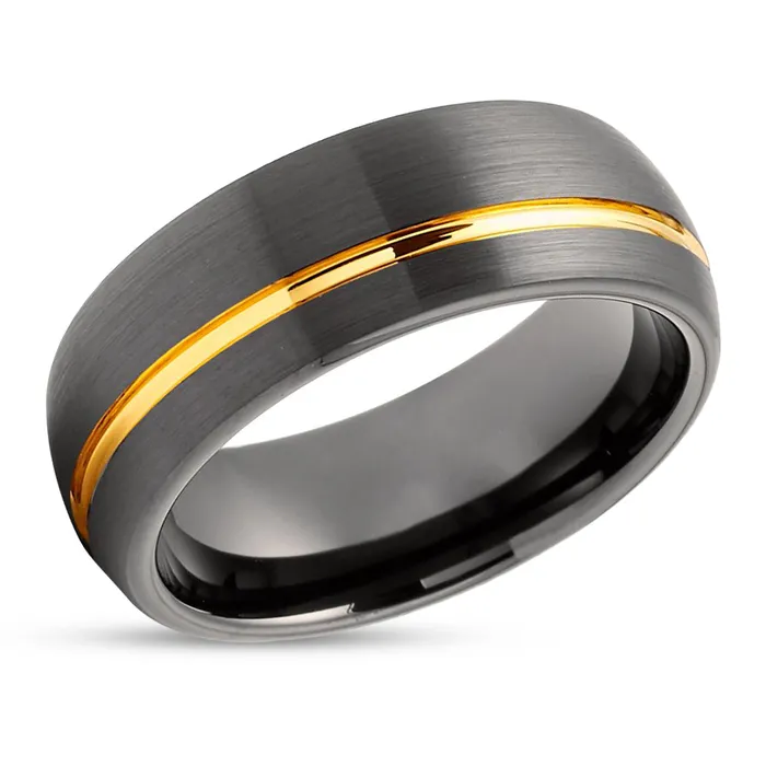 Tungsten Wedding Band Gunmetal Yellow Gold Wedding Ring Mans Ring Womens Clean Casting Jewelry Rings Tungsten Wedding Band Gunmetal Yellow Gold Wedding Ring Mans Ring Womens Clean Casting Jewelry Rings