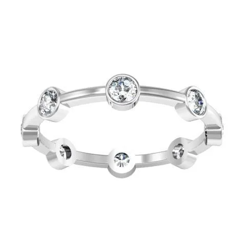 016 cttw Round Brilliant Cut Bezel Set Diamond Eternity Ring 016 carat deBebians Rings 016 cttw Round Brilliant Cut Bezel Set Diamond Eternity Ring 016 carat deBebians Rings
